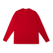 Blake Men's Longsleeve Pocket Tshirt Seasonal Monogram Options - Red