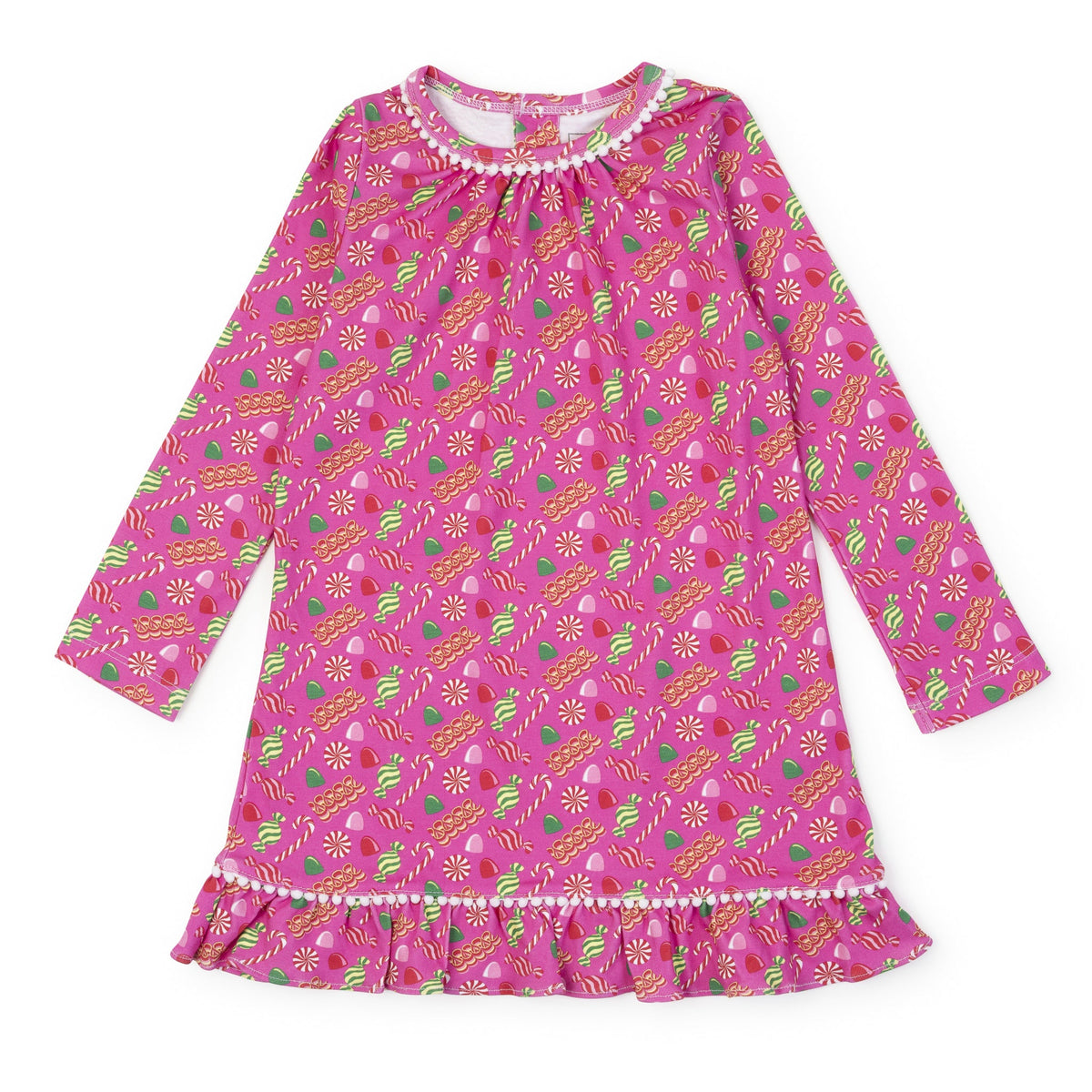 Carlin Girls' Dress - Christmas Candy Pink
