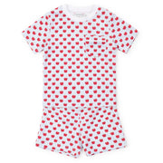 Charles Boys' Short Set - Schoolhouse Apples Blue