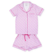 Claire Women's Pajama Short Set - Pink Savanna Safari