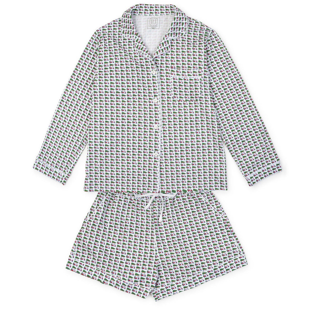 Elizabeth Women's Longsleeve Short Set - Christmas At The Club