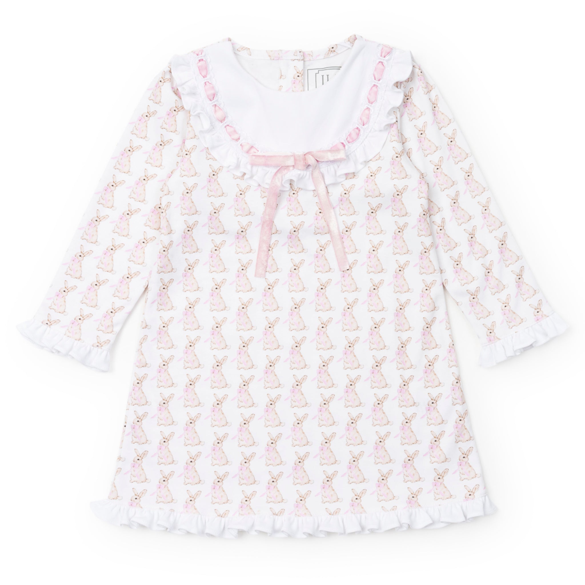 Emersyn Girls' Dress - Easter Bunnies Pink