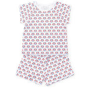 Emery Girls' Short Set - Stars, Stripes And Bows