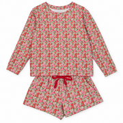 Janann Women's Sweatshirt Short Set - Floral Noel