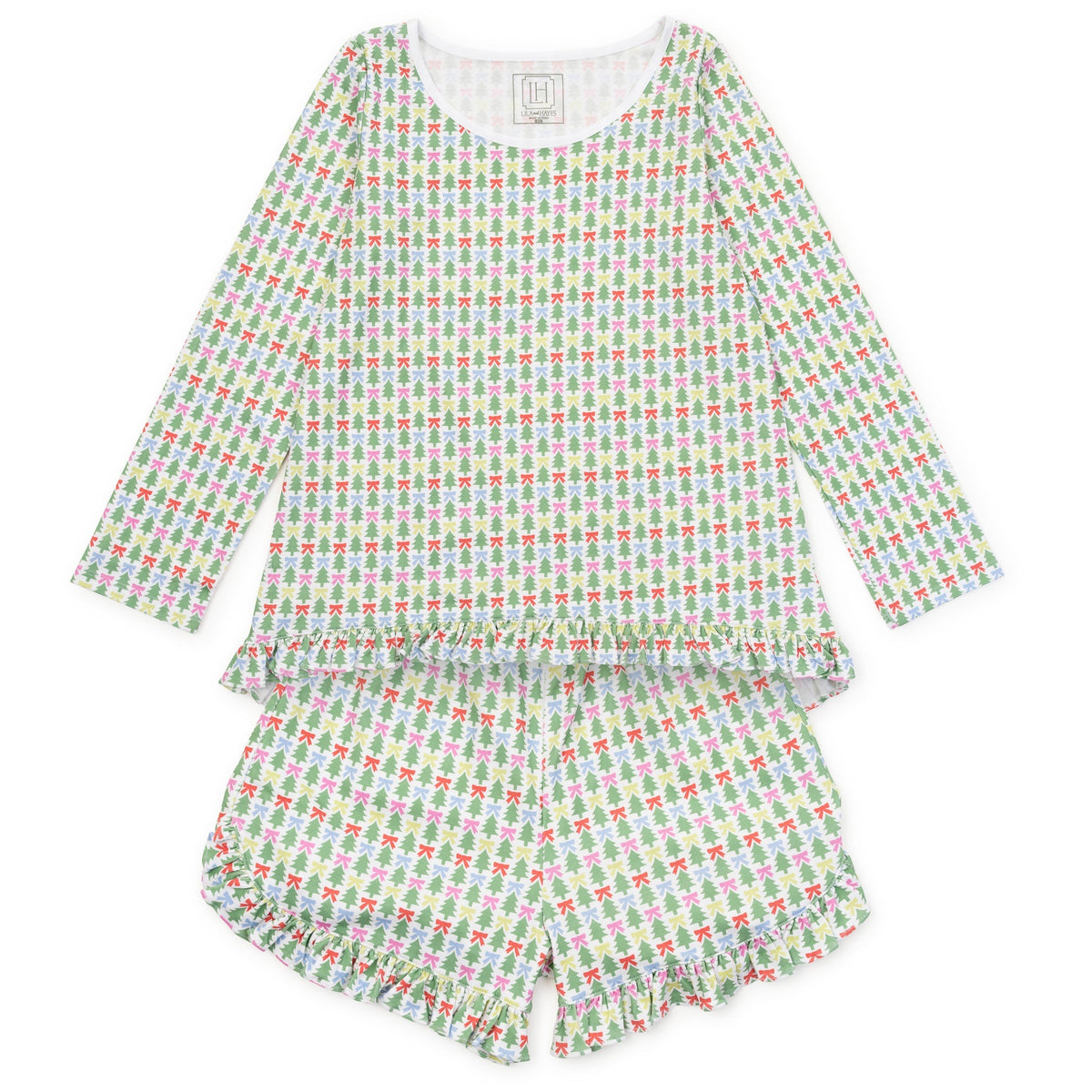 Kathryn Women's Pajama Short Set - Tree Topper Bows