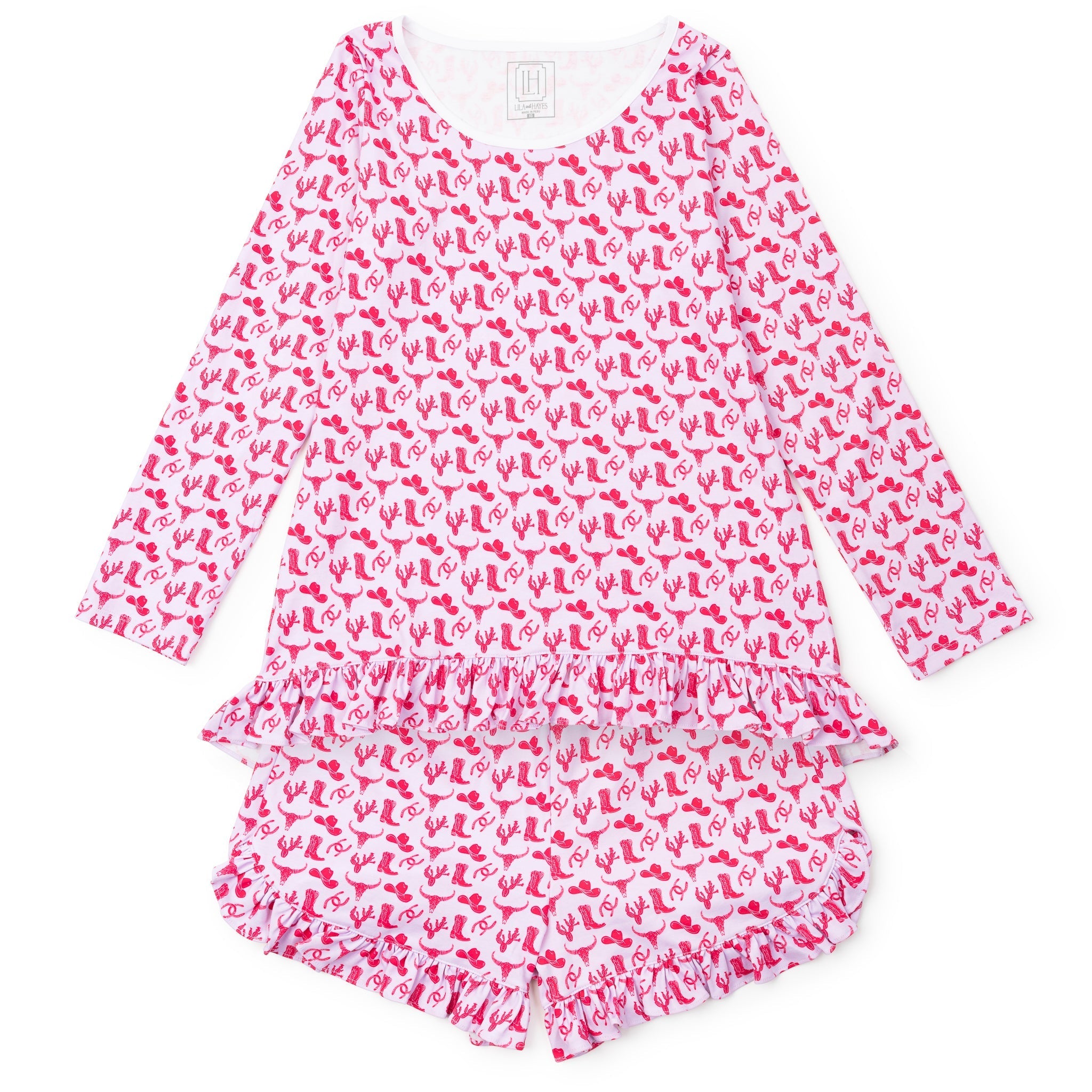 Kathryn Women's Pajama Short Set - Wild West Pink