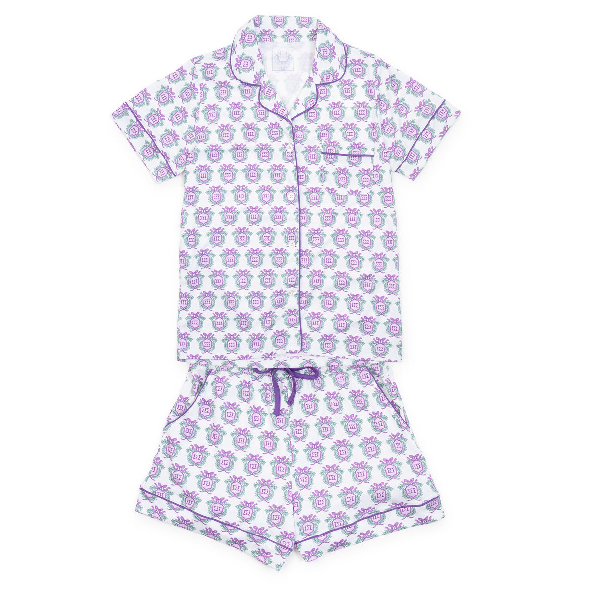 Claire Women's Pajama Short Set - Sigma Sigma Sigma Crest