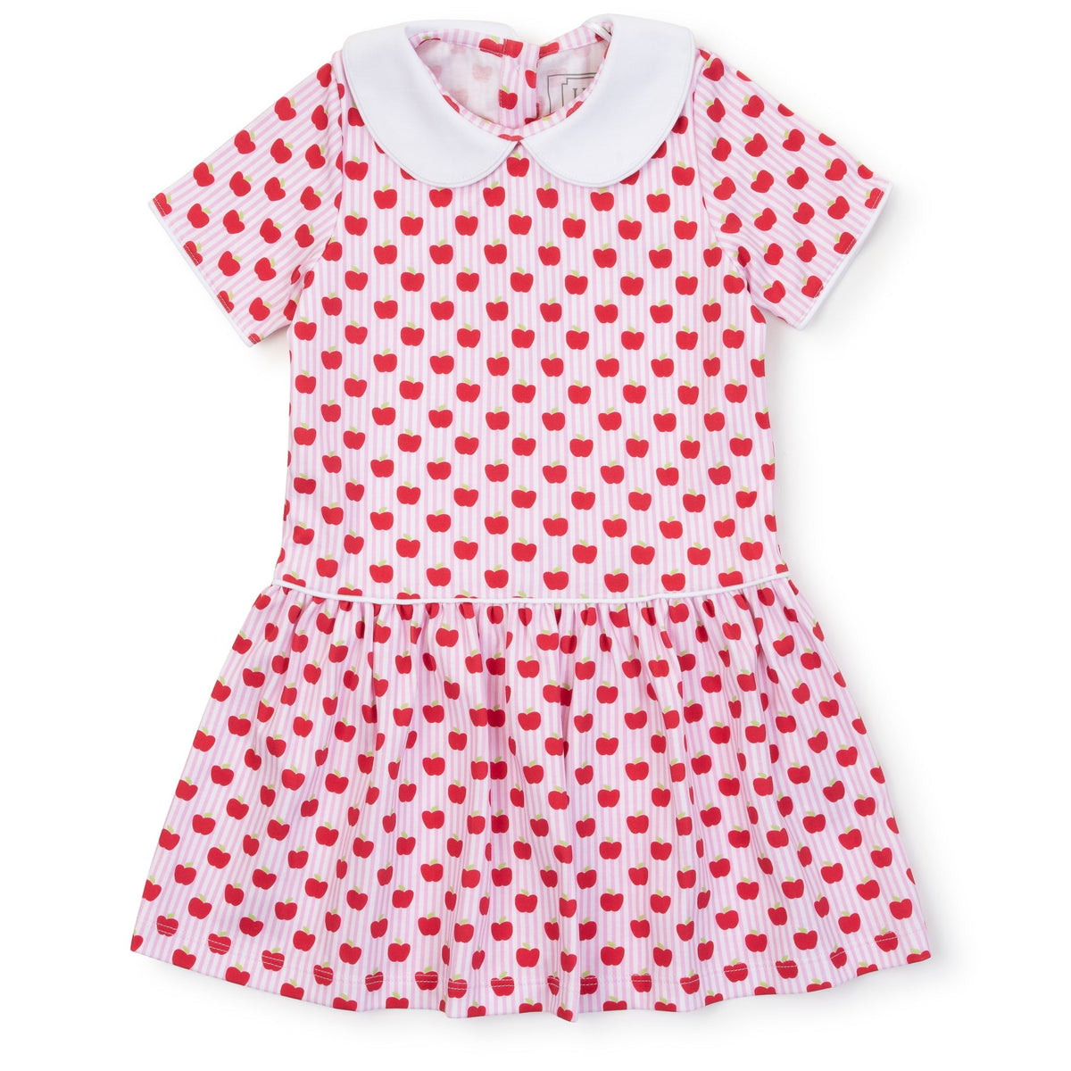Libby Girls' Dress - Schoolhouse Apples Pink