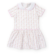 Libby Girls' Dress - Easter Bunnies Pink