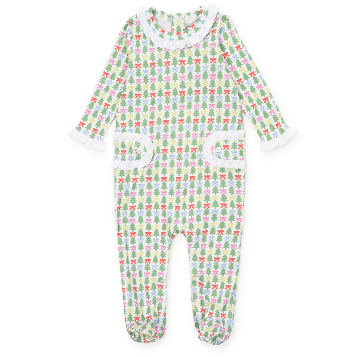 Lucy Girls' Romper - Tree Topper Bows