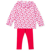 Lulu Girls' Legging Set - Wild West Pink