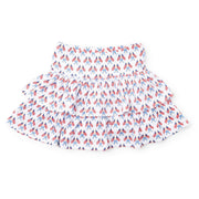 Maggie Girls' Tiered Skirt - Stars, Stripes And Bows