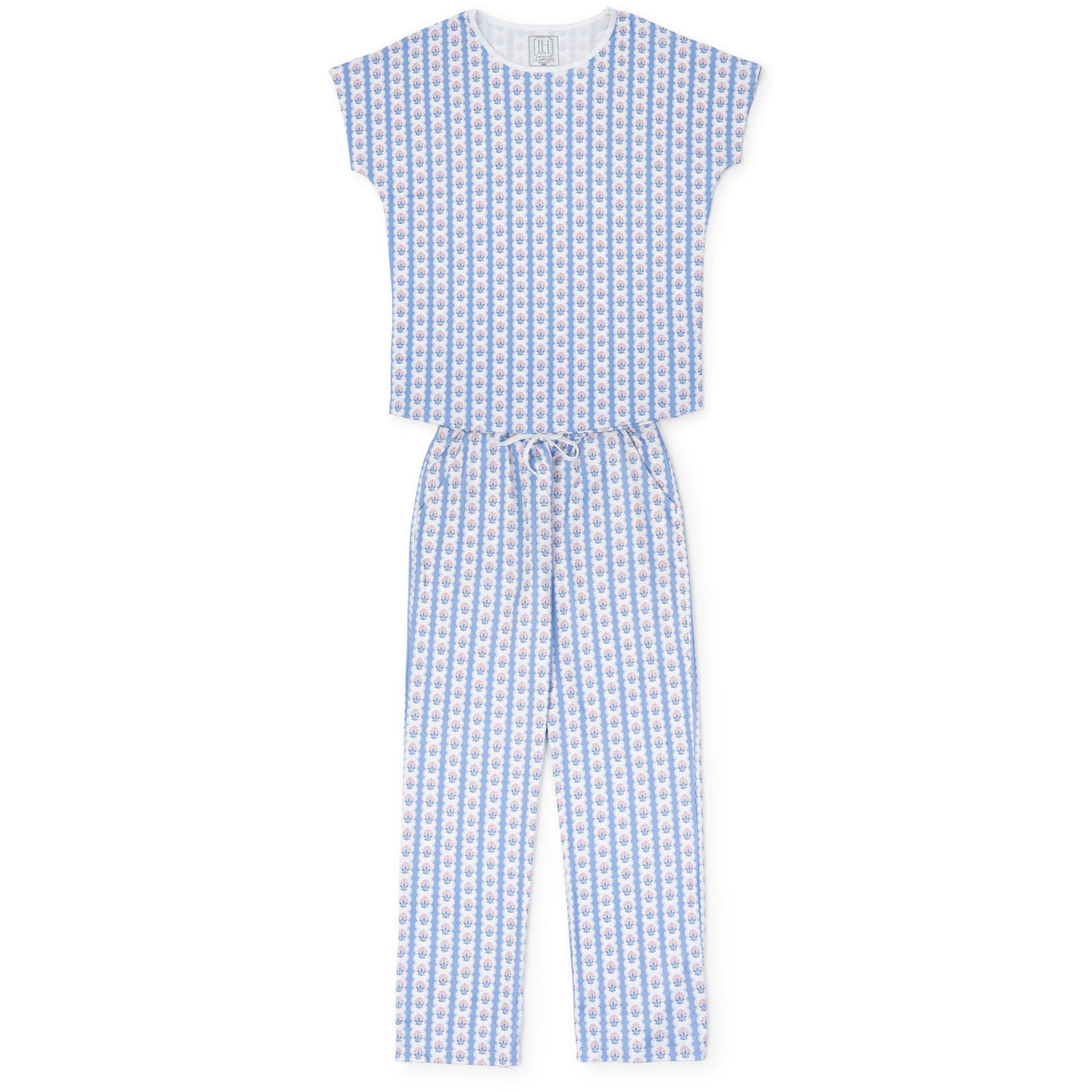 Marcia Women's Pima Cotton Pajama Pant Set - Harvest Ribbon Floral