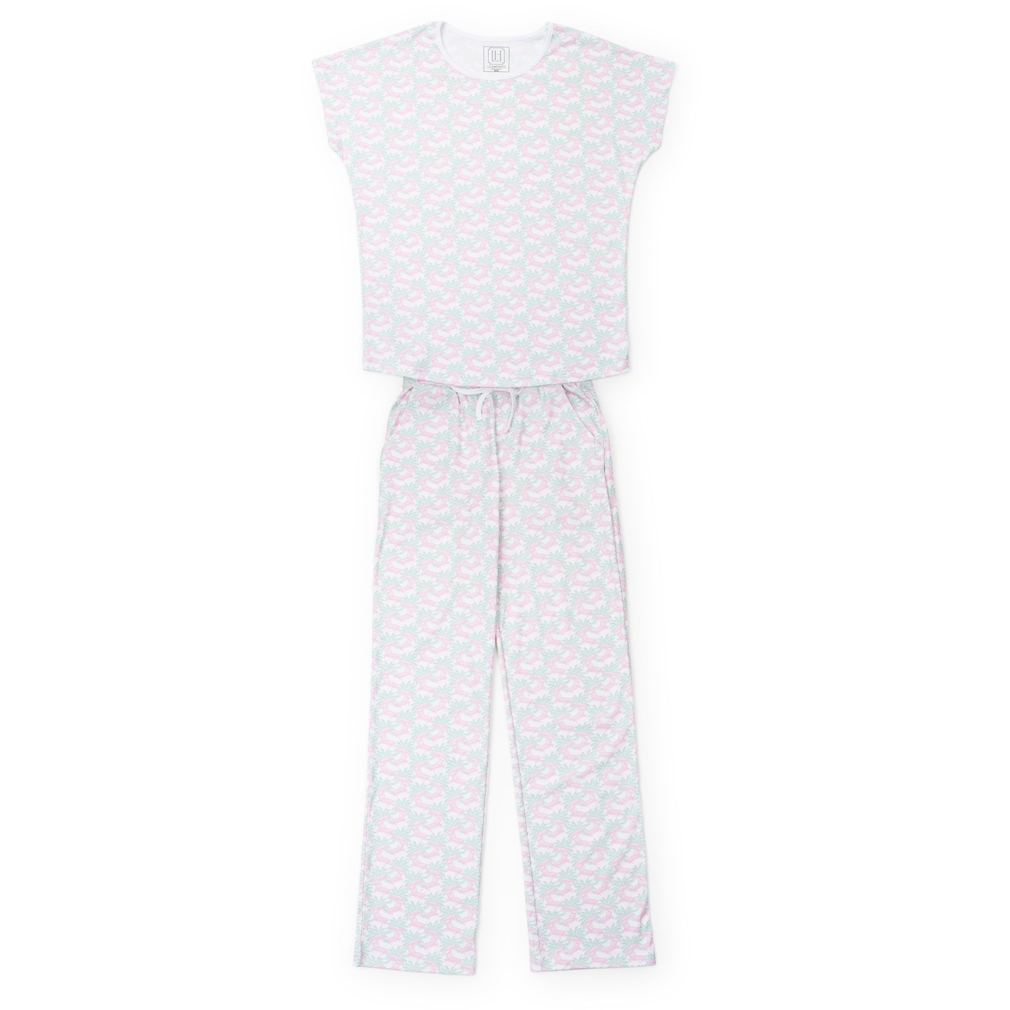 Marcia Women's Pajama Pant Set Poolside Palms