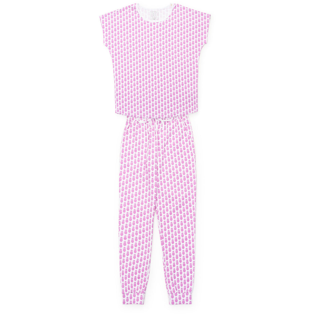 Melanie Women's Pajama Jogger Pant Set - Palm Beach Pineapples