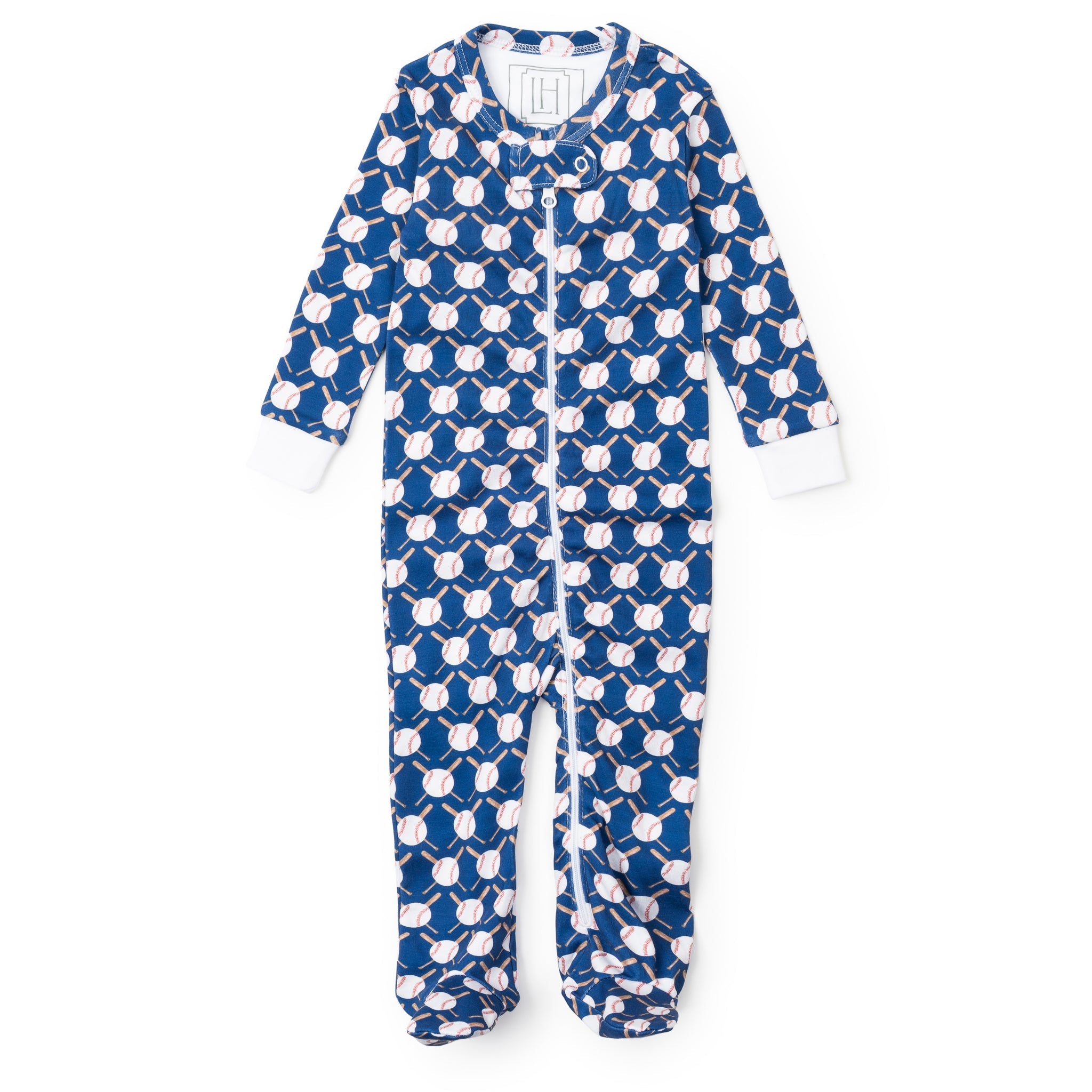 Parker Boys' Zipper Pajama - Up At Bat Baseball