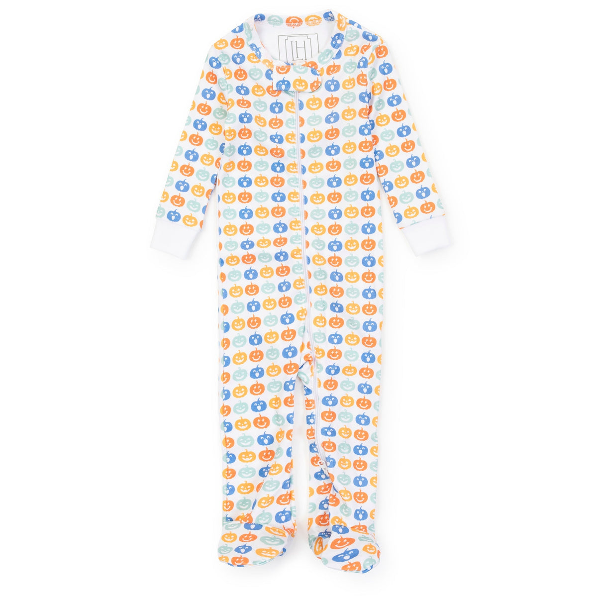 Parker Boys' Zipper Pajama - Preppy Pumpkins Cool