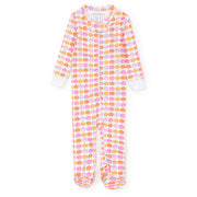 Parker Girls' Zipper Pajama - Preppy Pumpkins Bright