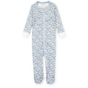 Parker Boys' Zipper Pajama - Blue Savanna Safari