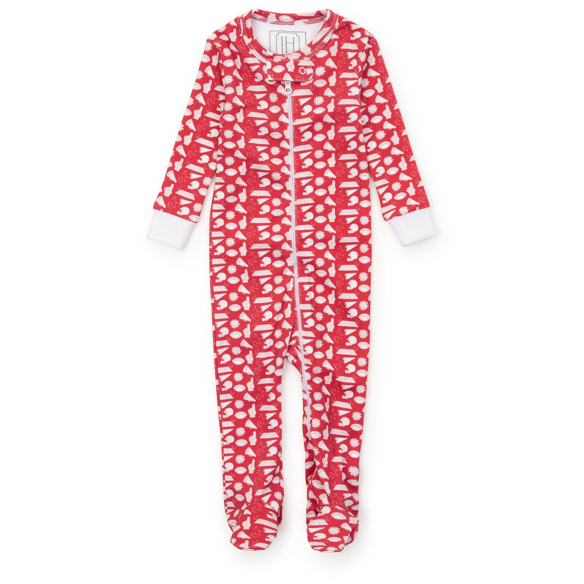Parker Zipper Pajama - Pep Rally Red