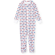 Parker Boys' Zipper Pajama - Patriotic Jeeps