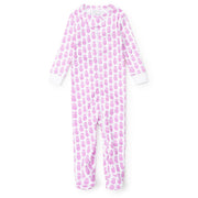 Parker Girls' Zipper Pajama - Palm Beach Pineapples