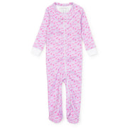 Parker Girls' Zipper Pajama - Pink Savanna Safari