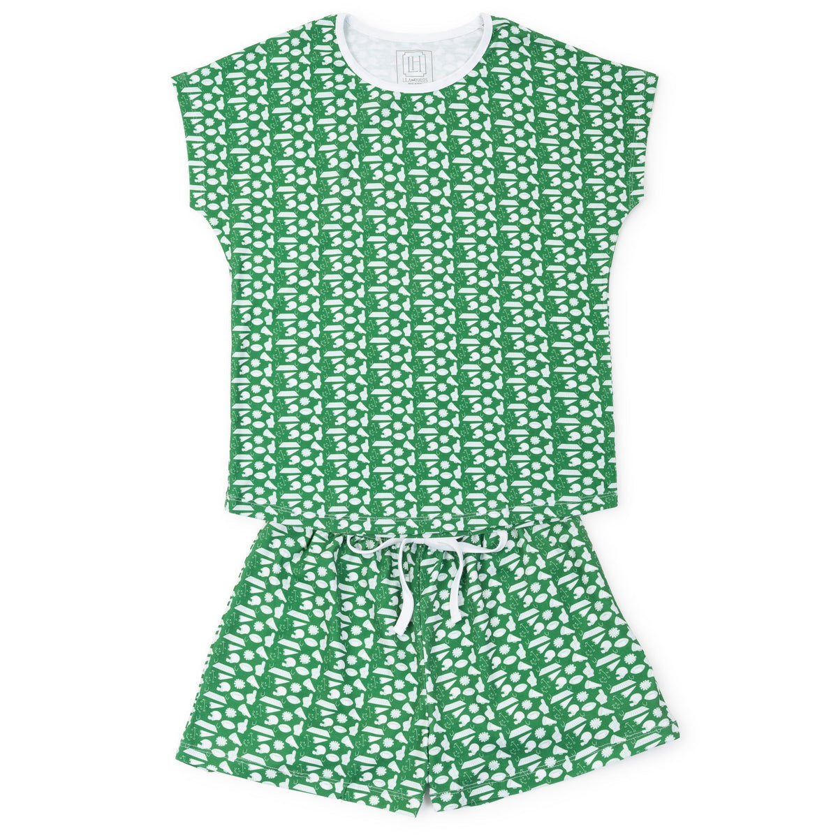 Riley Women's Pajama Short Set - Pep Rally Green
