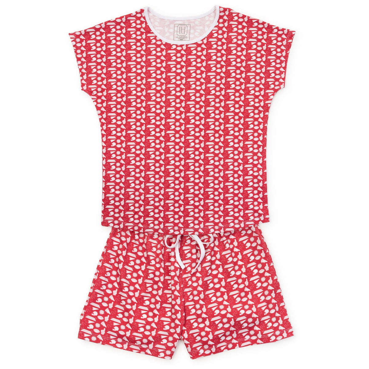 Riley Women's Pajama Short Set - Pep Rally Red