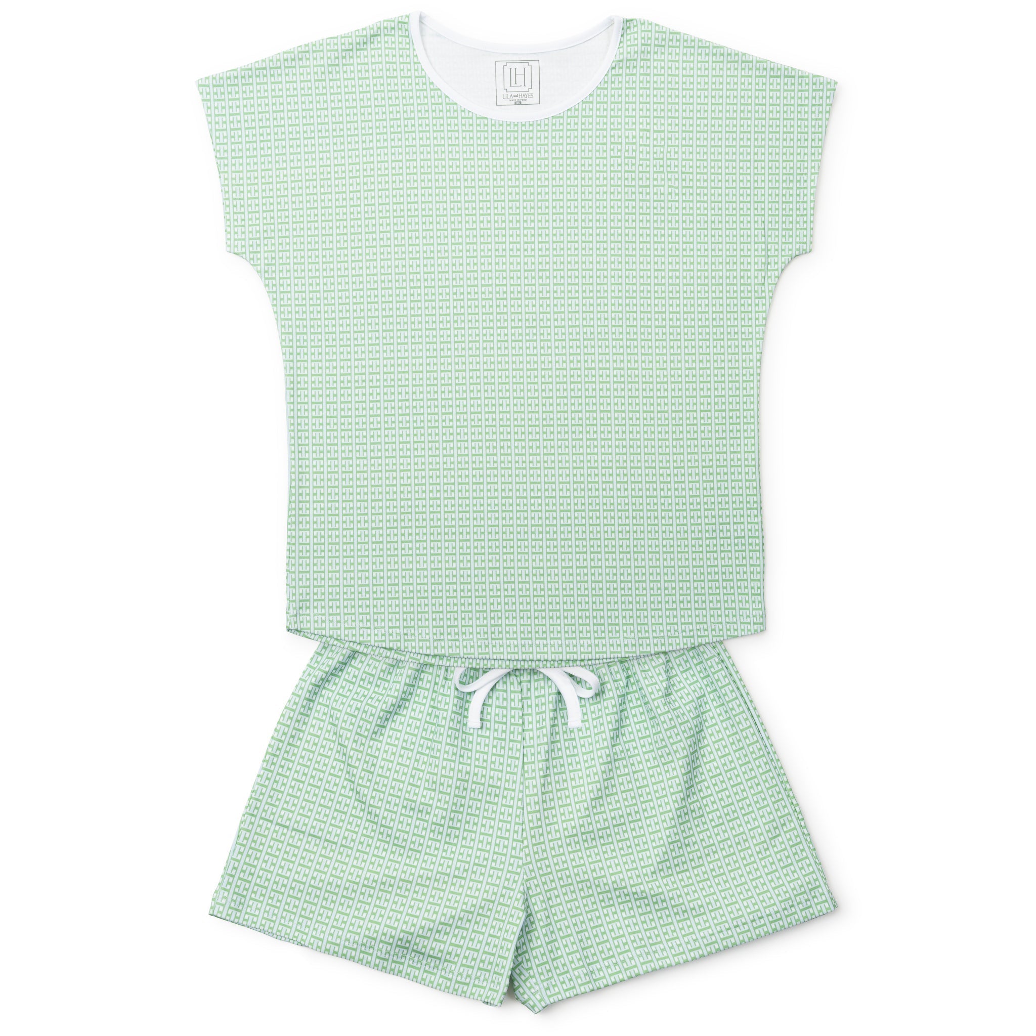 Riley Women's Pajama Short Set - Garden Trellis