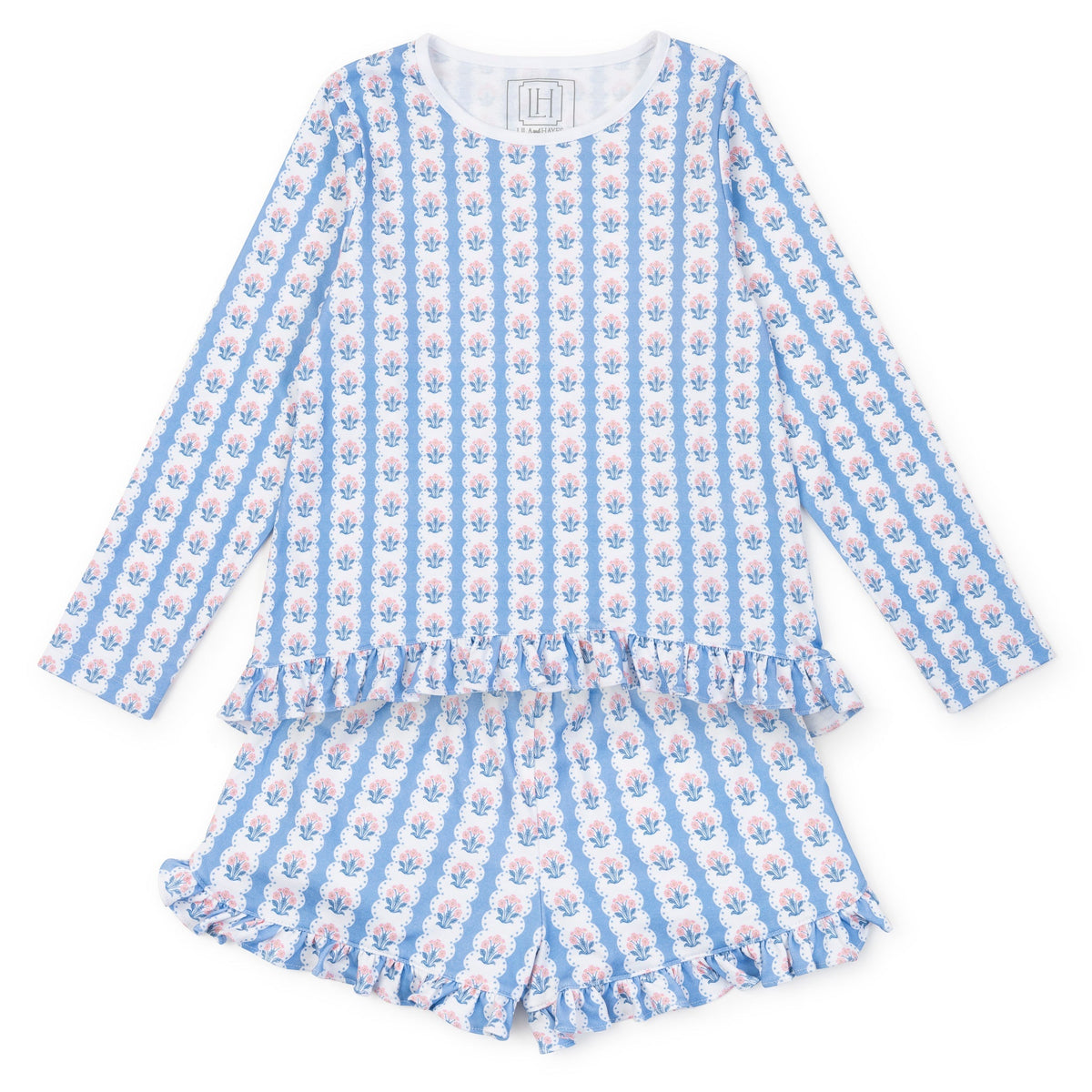 Rorie Girls' Short Set - Harvest Ribbon Floral