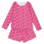 Sophie Girls' Short Set - Christmas Candy Pink