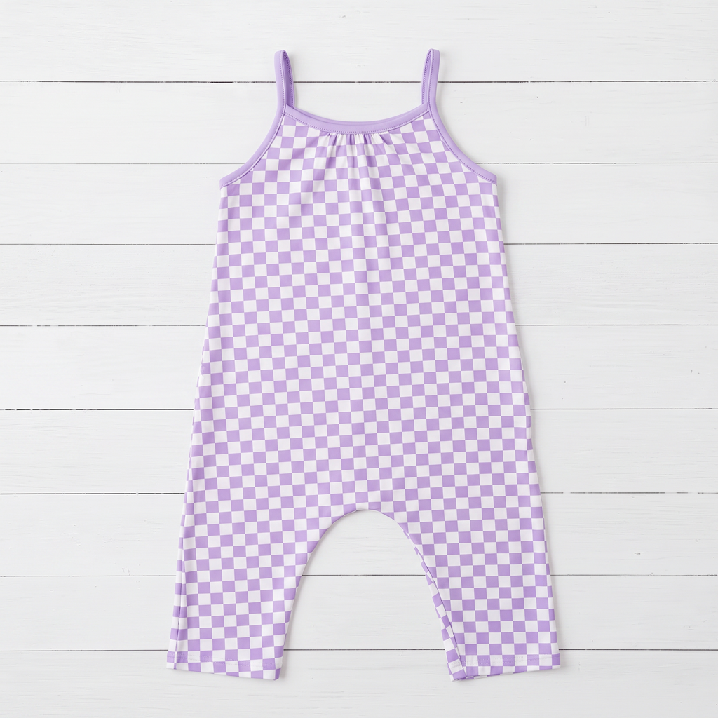 Lilac Checks Jumpsuit