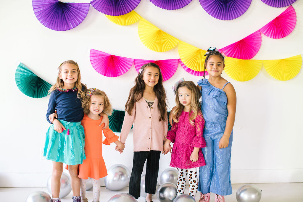 Four Flowers Kids Hair Clip- Multi