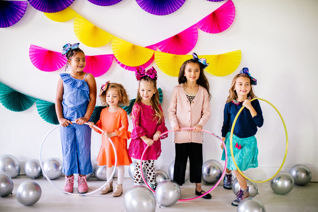 Four Flowers Kids Hair Clip- Multi