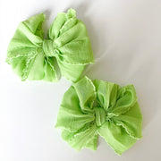 Lime Green | Ruffled Hair Clip