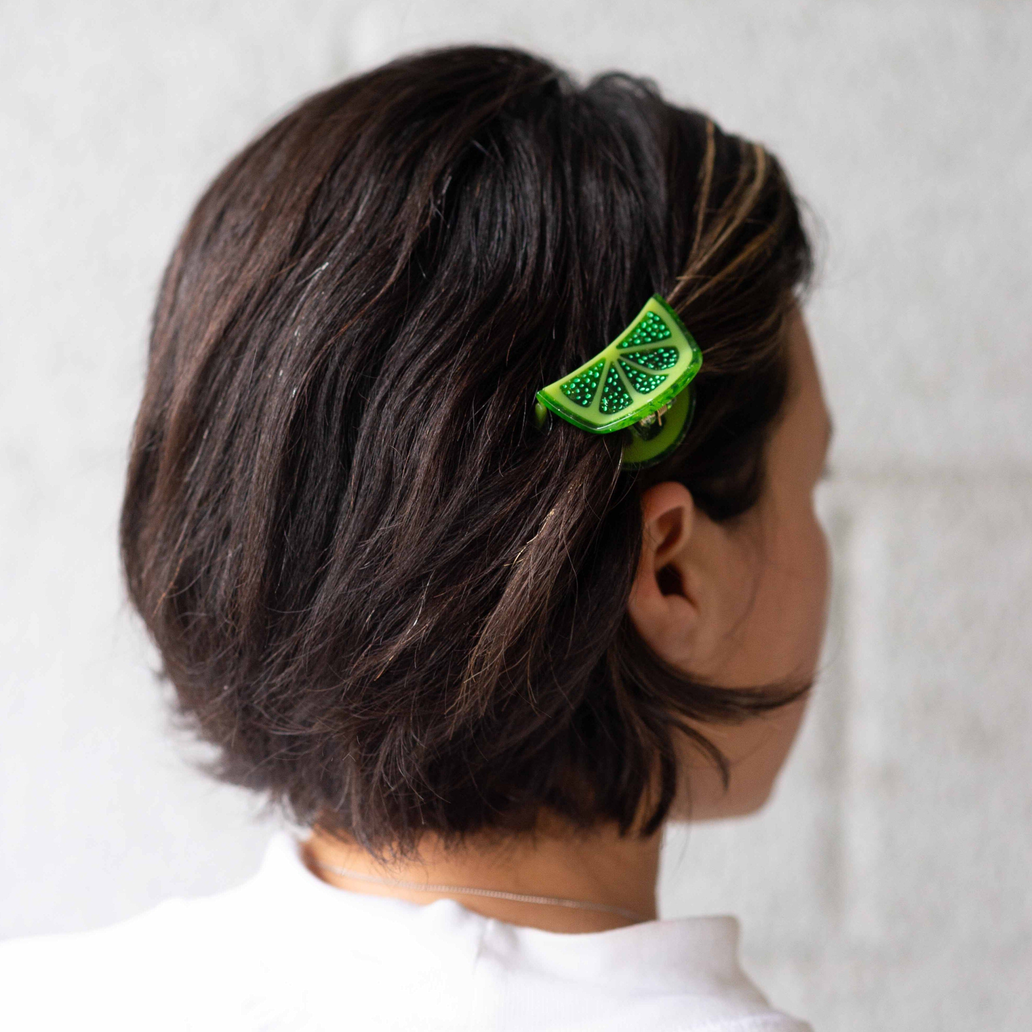 Mini Lime Slice Hair Claw Clip