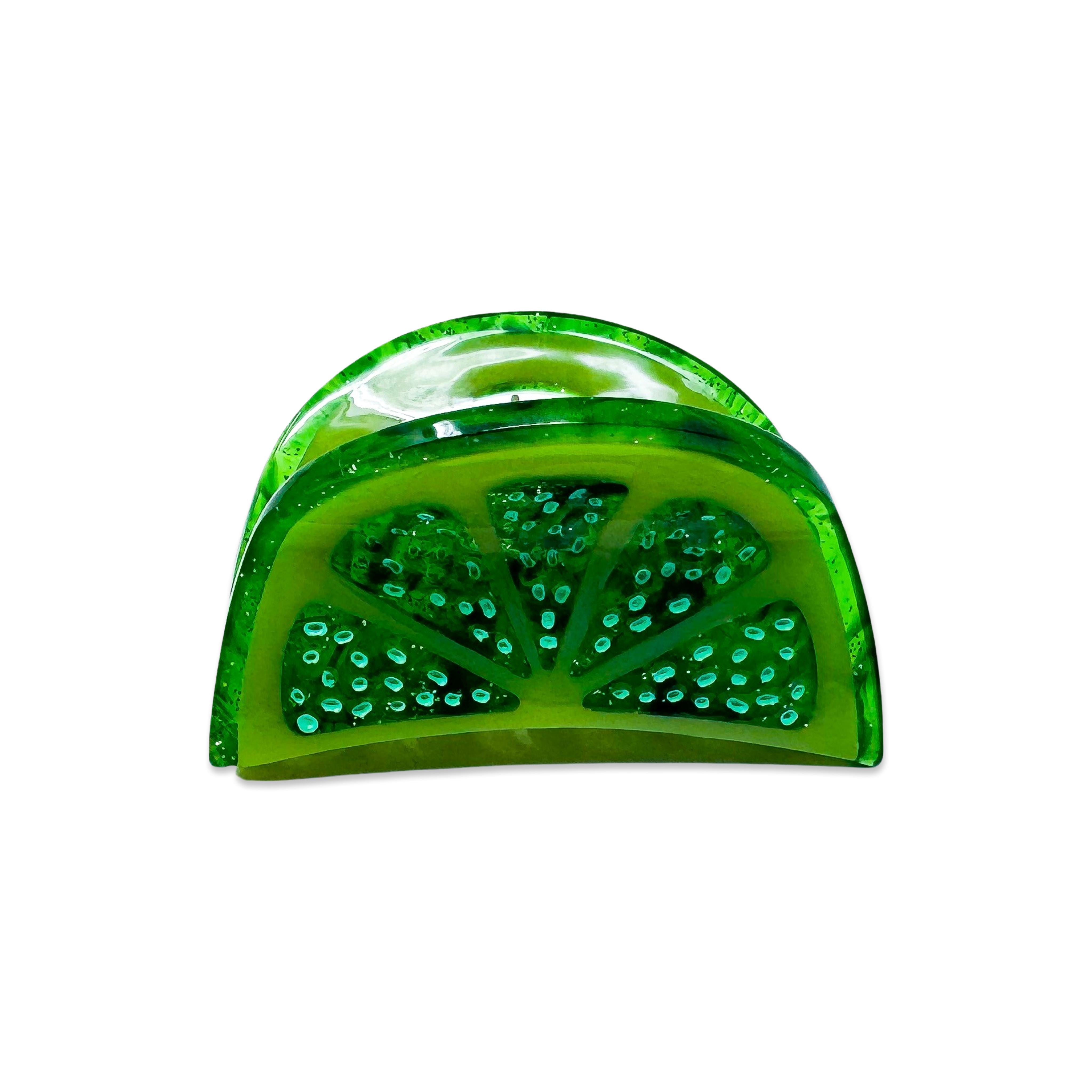 Mini Lime Slice Hair Claw Clip