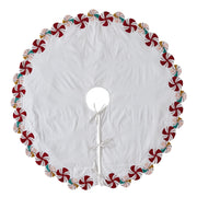 Limited Edition Candy Swirl Hand Beaded Tree Skirt