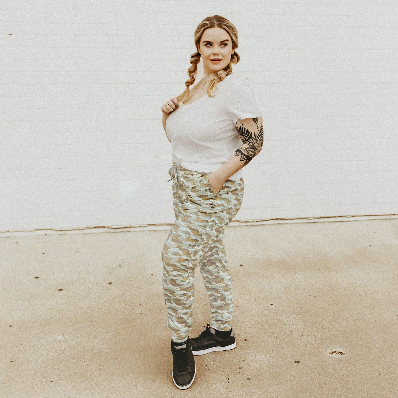 Faded Camo Women's Bamboo/cotton Jogger