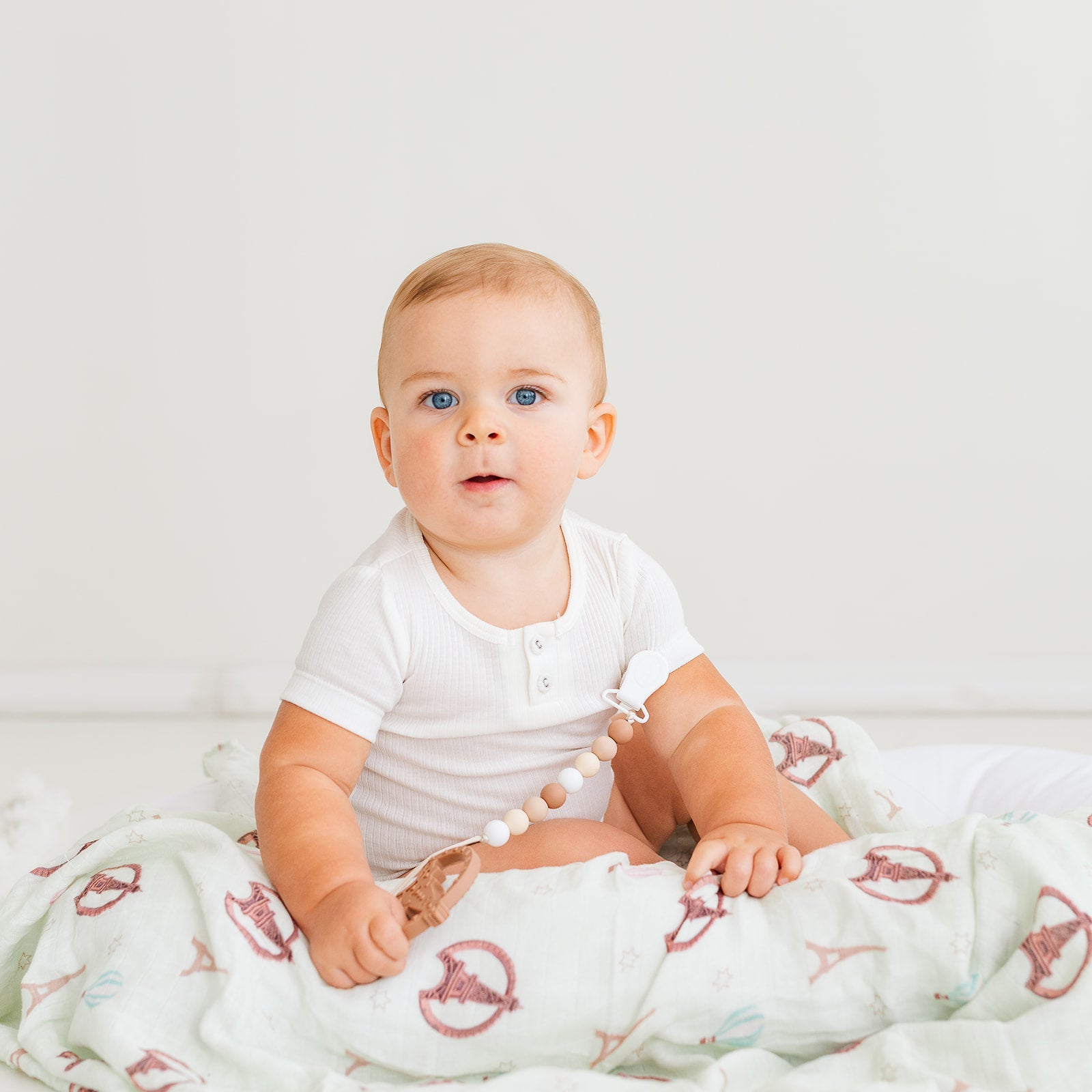Paris Themed Baby Blanket - Organic Cotton Receiving Blanket By