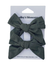 Linen Cotton Piggie Sets - Olive