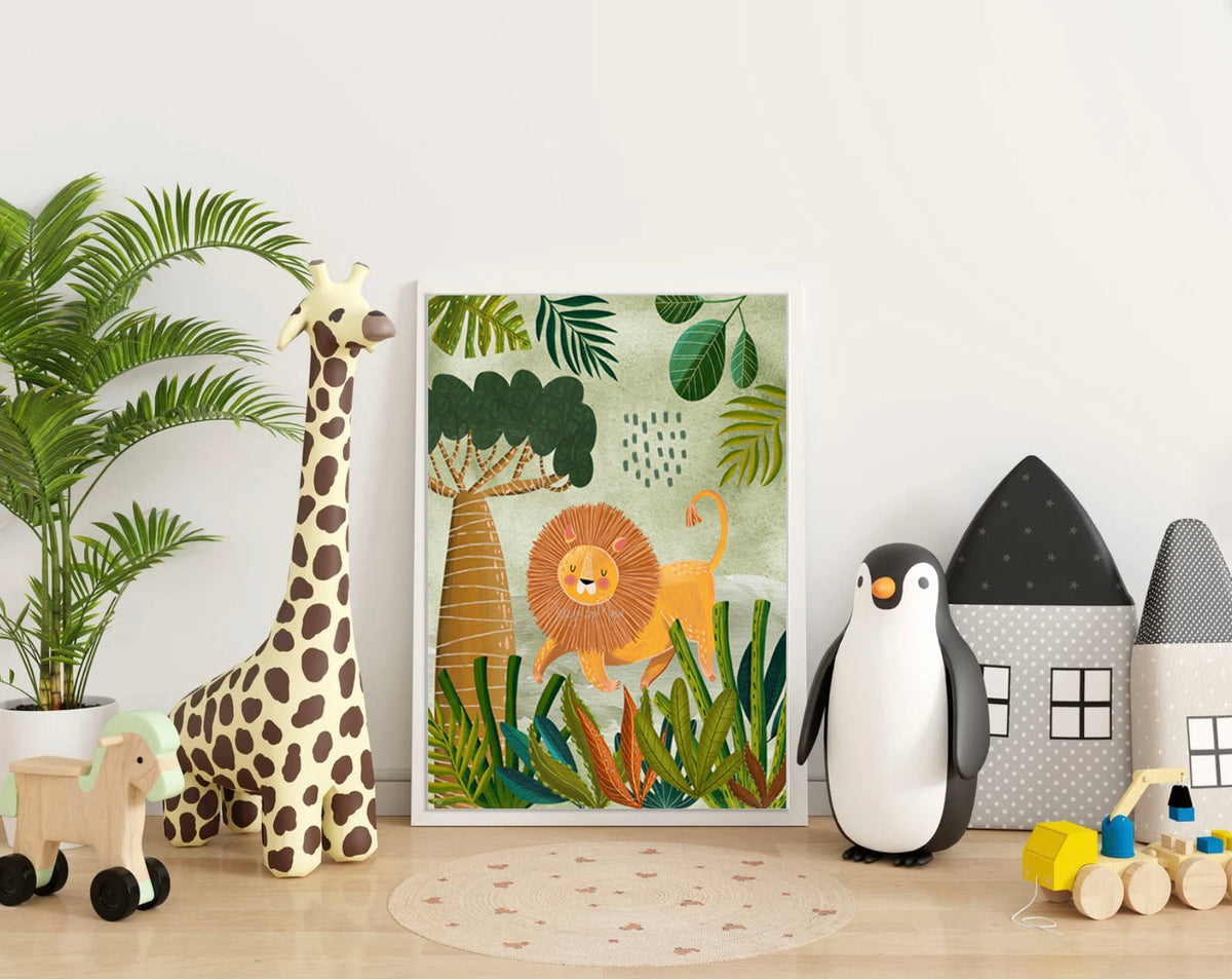 Nursery Safari Prints - Luster Paper Nursery Wall Art Prints