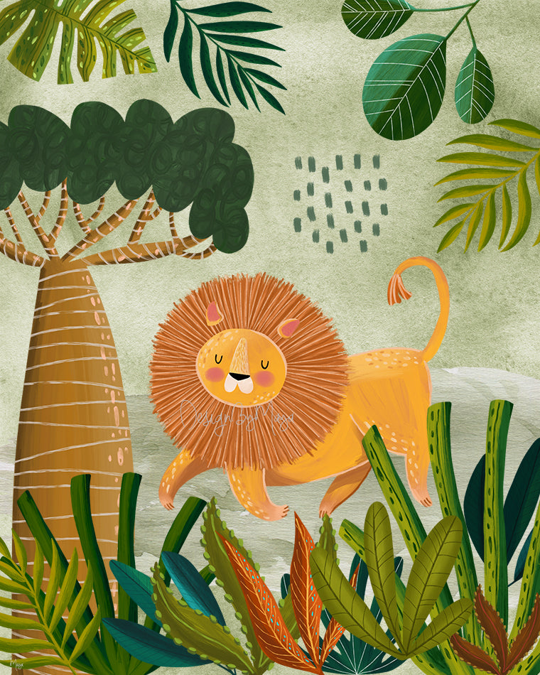 Nursery Safari Prints - Luster Paper Nursery Wall Art Prints