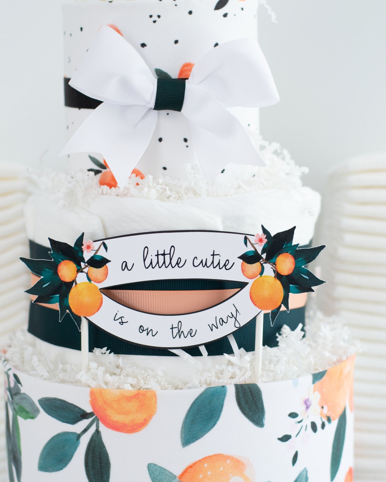 Little Clementine Diaper Cake