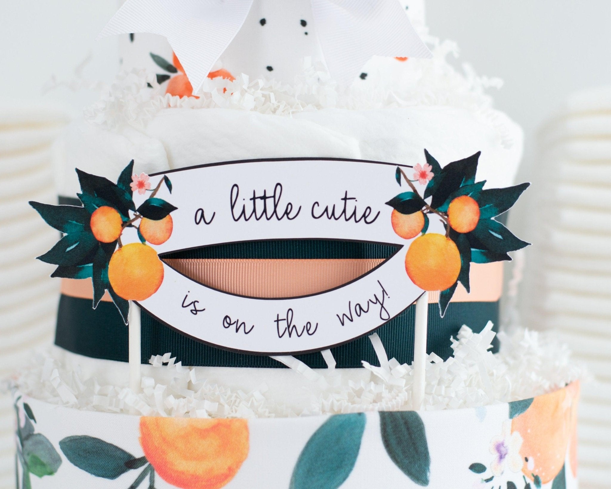 Little Clementine Diaper Cake