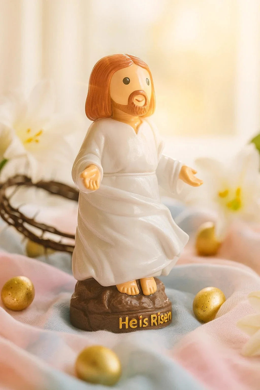 He Is Risen Jesus Collectors Edition Miniature Saint Statue | Resurrection Joy | Little Drops Of Water