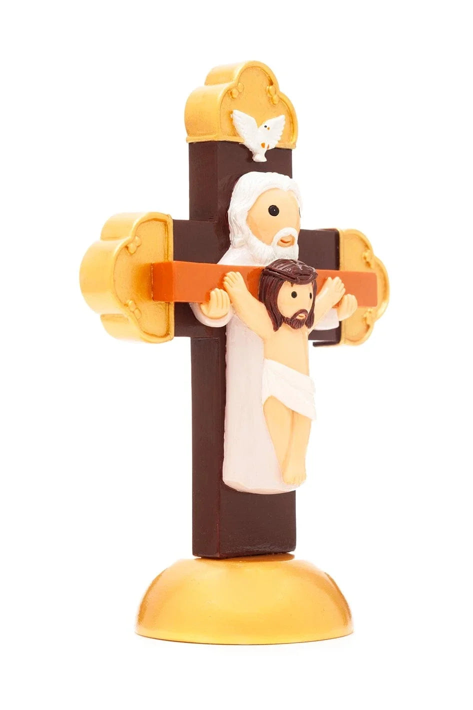 Holy Trinity Cross Collectors Edition Miniature Saint Statue | Catholic Trinity | Little Drops Of Water