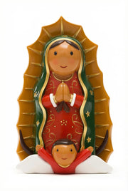 Lady Of Guadalupe ( Light Skin Color ) Miniature Saint Statue