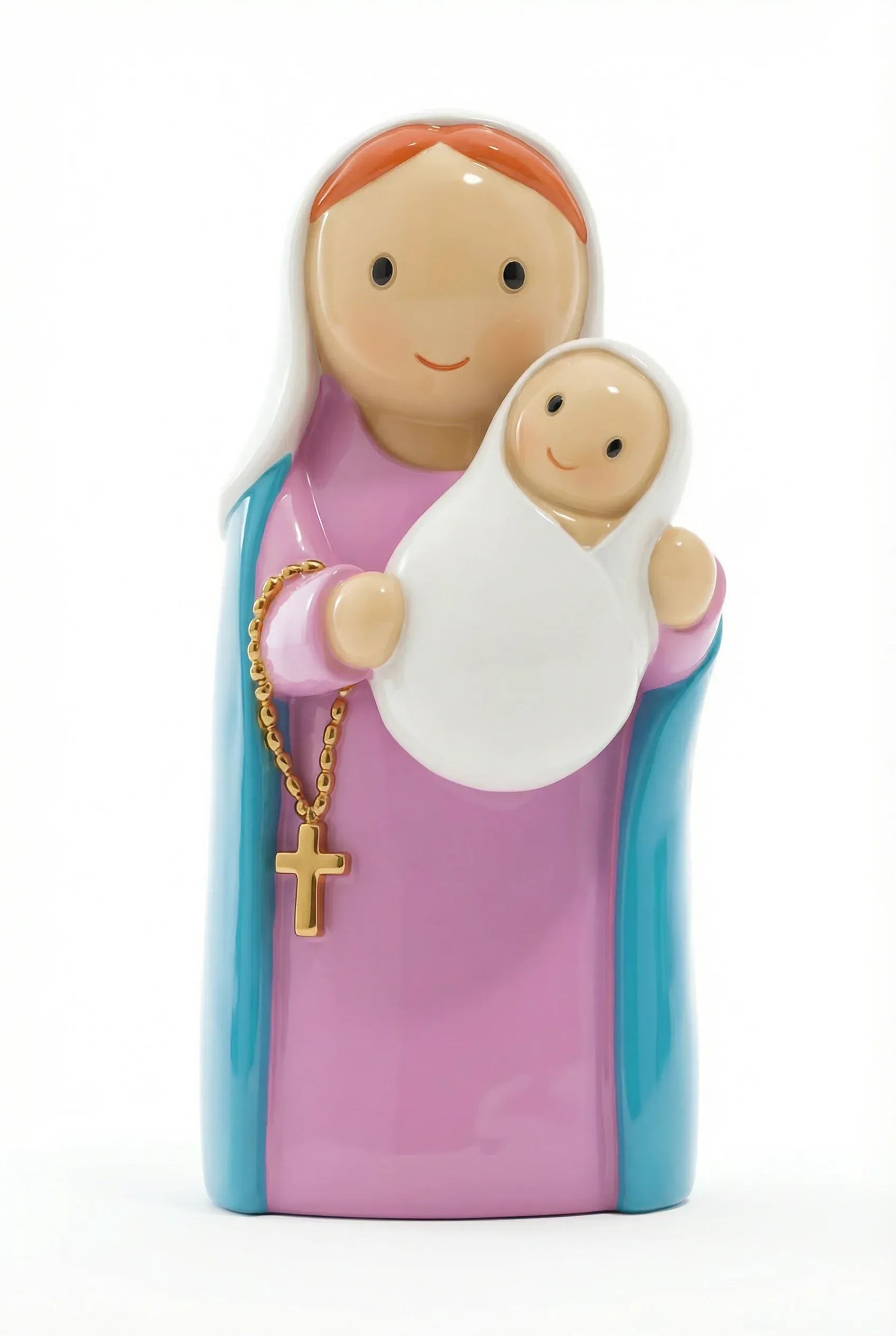 Mary And Baby Jesus Miniature Saint Statue